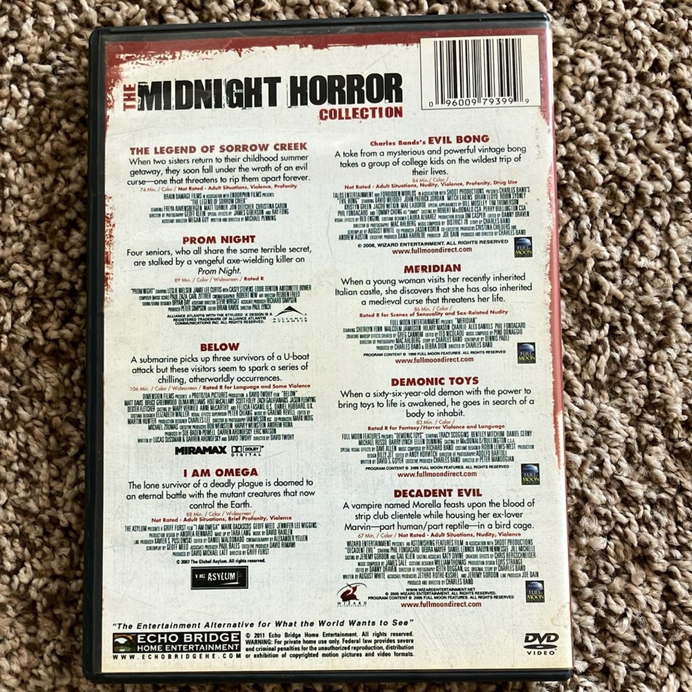 Midnight Horror Collection 8 Movie Pack DVD - Picture 2 of 7